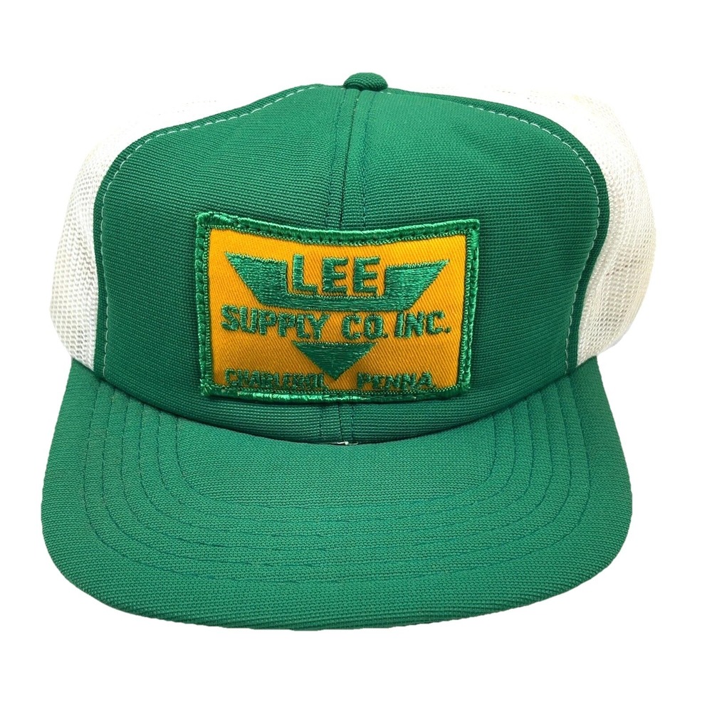 Vintage Coal Mining Trucker Hat Cap‎ Snap Back Mesh 80s Lee Supply Patch Miner